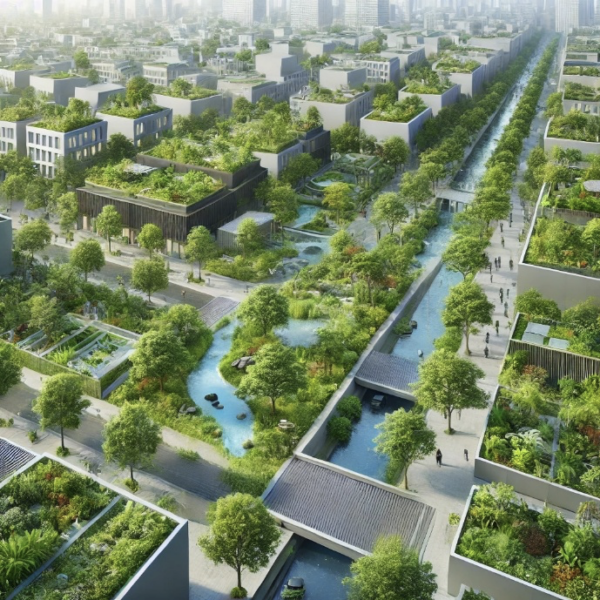 Les Solutions fondées sur la Nature (SfN) appliquées à la gestion des eaux pluviales en milieu urbain, vue d’ensemble et perspectives